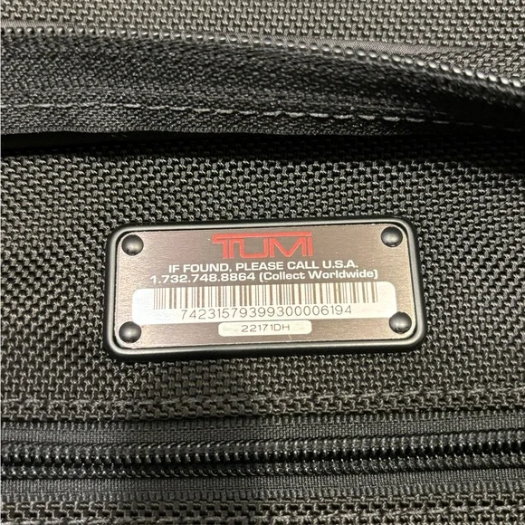 Tumi Black‎ Nylon Leather Trim Alpha Large Flap Unisex Crossbody Messenger Bag - Picture 12 of 16